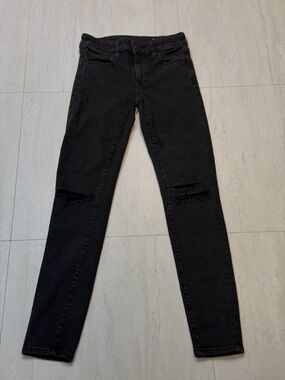 American Eagle Outfitters Black Skinny Distressed Jeans